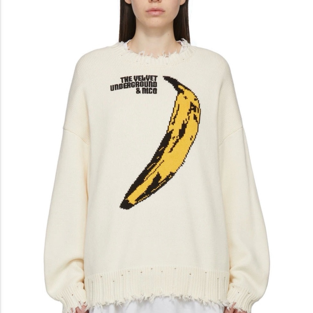 NWT R13 Banana Graphic Sweater